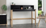 Manhattan Comfort Bowery Mid-Century Modern Desk Black and Oak 309AMC182