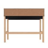 Manhattan Comfort Bowery Mid-Century Modern Desk Black and Oak 309AMC182