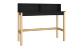 Manhattan Comfort Bowery Mid-Century Modern Desk Black and Oak 309AMC182