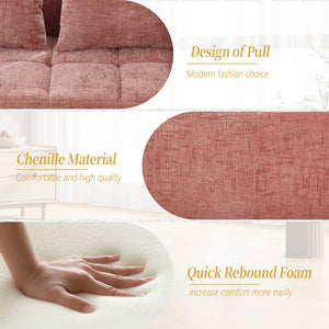 English Elm United Chenille Loveseat Sofa - Cozy Minimalist Modular Sleeper For Apartments & Living Rooms W1568P255138-GIGA