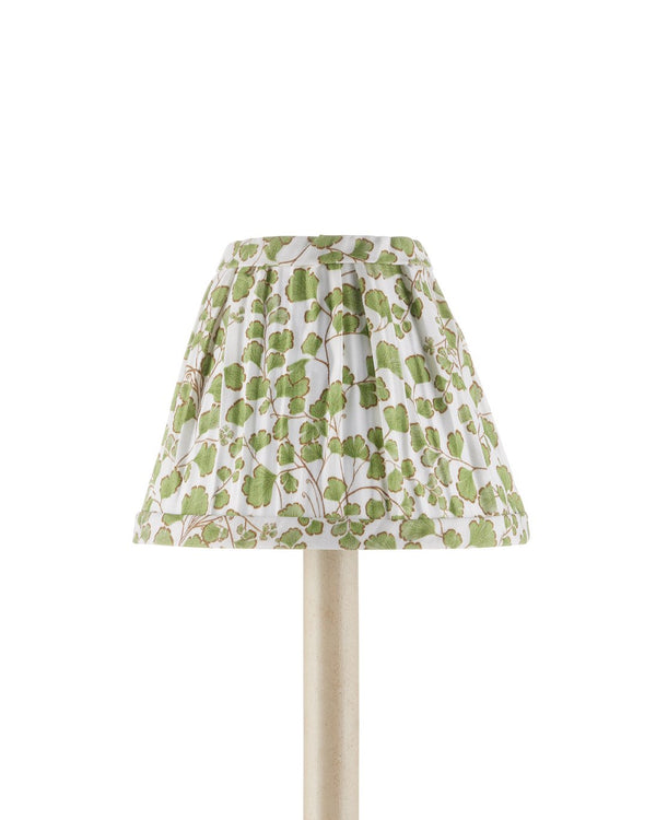 Currey & Company Maiden Tapered Chandelier Shade - Elegant Ginkgo-inspired Fabric For A Stylish Home Décor Upgrade Green Cotton 0900-0045-currey-company