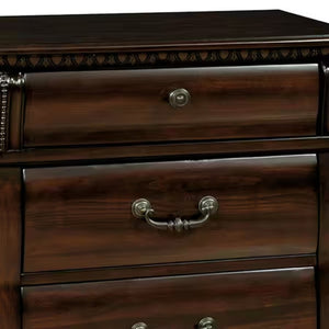 English Elm Cherry Finish Transitional Nightstand Solid Wood Felt Lined Drawer Bedroom Bedside B2741P436967