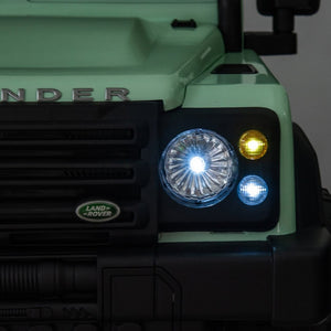 English Elm Licensed Land Rover Defender Ride on Car 24v Dual Motor with Parental Remote Green W1578P339063