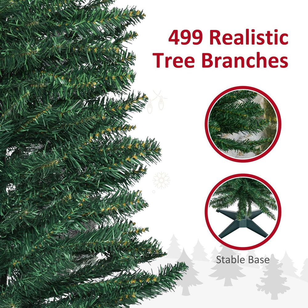 English Elm Homcom 7' Slim Pencil Christmas Tree With 499 Realistic Branch Tips, Easy Assembly & Safe Design W2225P249632
