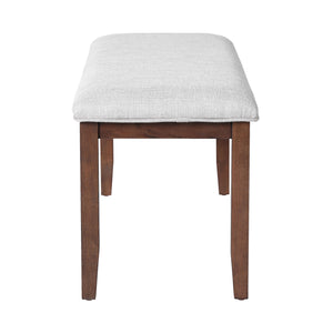 English Elm Upholstered Bench with Padded Seat and Solid Wood Legs, 39.75" Contemporary Entryway and Bedroom Accent Piece Cherry N752P271804C