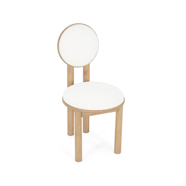 English Elm Christopher Knight Home® - Polyester Modern Fabric Dining Chair Set of 2 with Solid Wood Frame, Armless 3-Leg Design for Comfort Natural N771P243027K