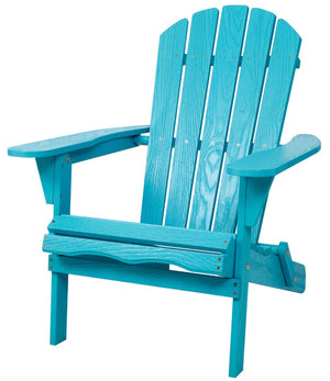 English Elm Wood Folding Adirondack Chair Solid Hemlock Embossed Grain Outdoor Patio Lounge Seat Turquoise Blue W1390P462315