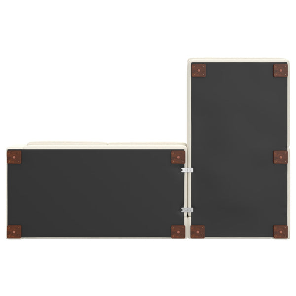 English Elm Charlie Deep Seater Right Sectional Sofa with Oversized Chaise, Eco Performance Fabric, 122" wide Cream B136P199282