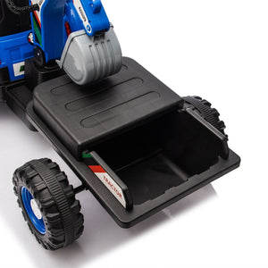 English Elm 24v Kids Electric Tractor with Swappable Construction Attachments and Parent Remote W1578P230011