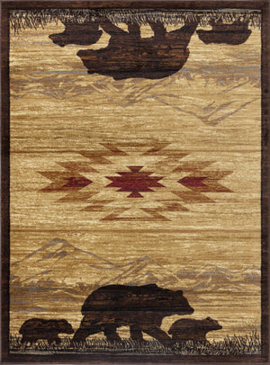 English Elm Nature'S Lodge 7 Ft. 10 In. X 10 Ft. 3 In. Rustic Area Rug - Durable, Soft, Stain Resistant For Homes B186P180960