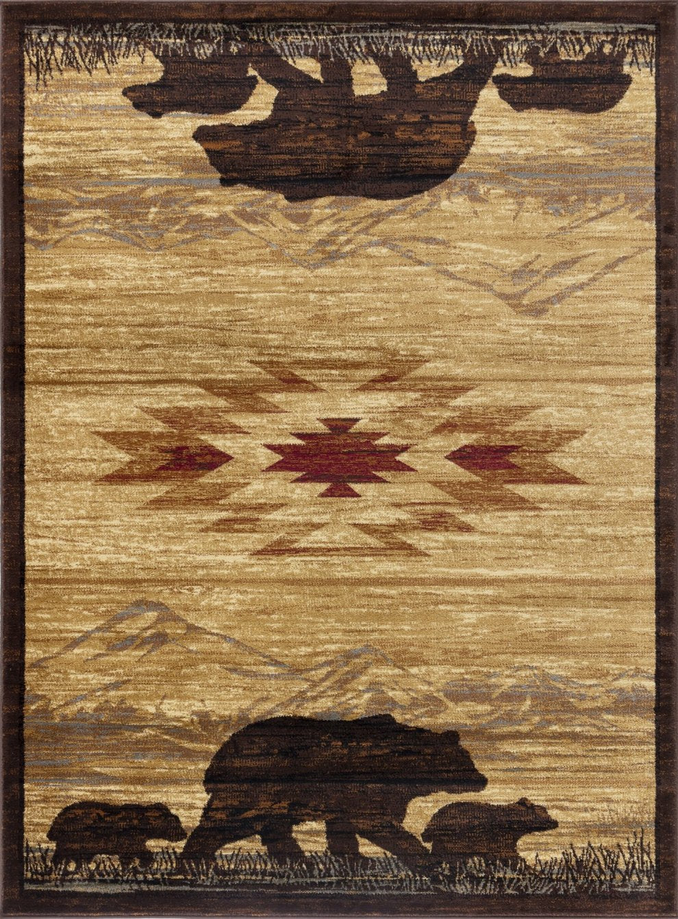 English Elm Nature'S Lodge Area Rug - Durable 2'7" X 7'3" Soft, Stain-Resistant Design For Homes With Kids & Pets B186P180962