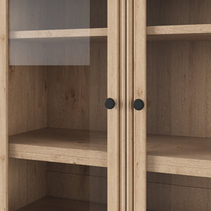 English Elm Topmax Shaker Pantry Cabinet with Drawers Power Outlet and Glass Doors SP000094AAA