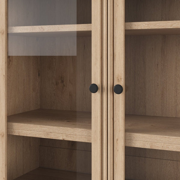 English Elm Topmax Shaker Pantry Cabinet with Drawers Power Outlet and Glass Doors SP000094AAA