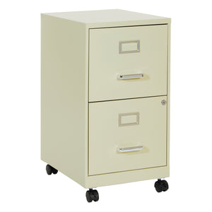OSP Home Furnishings Metal File Cabinet Tan