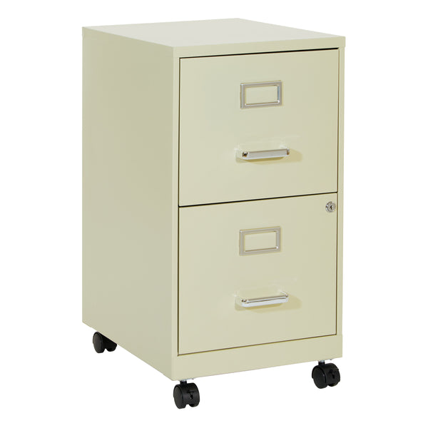 OSP Home Furnishings Metal File Cabinet Tan