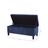 Madison Park Shandra II Modern/Contemporary Tufted Top Soft Close Storage Bench FPF18-0195 Blue