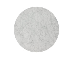 Sunpan Enco Counter Table - Art Deco Marble Top with Antique Gold Base, Perfect for Bars and Lounges Round - 35W x 35D x 37.5H