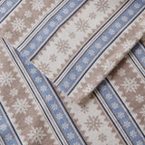 Woolrich Flannel Lodge/Cabin Sheet Set WR20-1789 Blue Snowflake