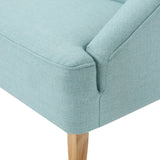 Christopher Knight Home® - Noble House - Justus Mid Century Modern Light Blue Fabric Loveseat