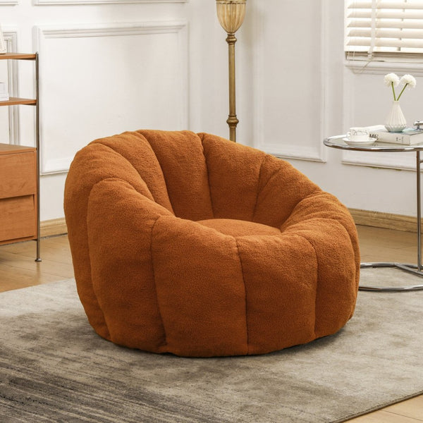 English Elm Bean Bag Lounge Chair Faux Fur Memory Foam Armrests Ergonomic Seat for Adults W2200P239873