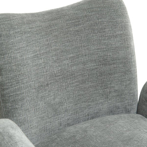 English Elm 360° 360 Swivel Accent Chair Plush Chenille Upholstered Circular Seat for Living Room Office Dark Grey W2901P463495