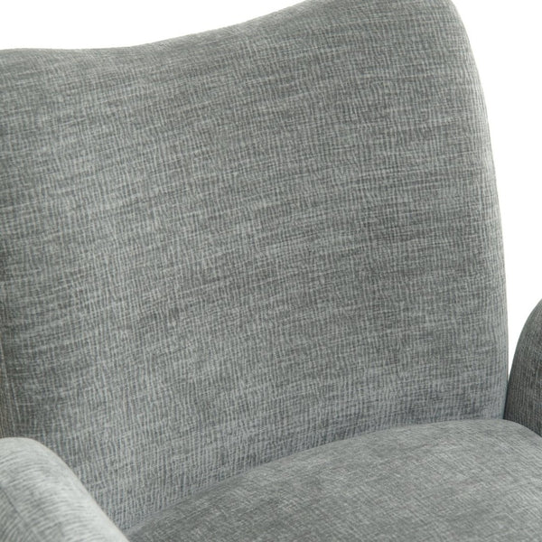 English Elm 360° 360 Swivel Accent Chair Plush Chenille Upholstered Circular Seat for Living Room Office Dark Grey W2901P463495