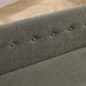 English Elm Oversized Dog Sofa Bed in Linen with Rubberwood Frame Armrests and Backrest Support W487P430329
