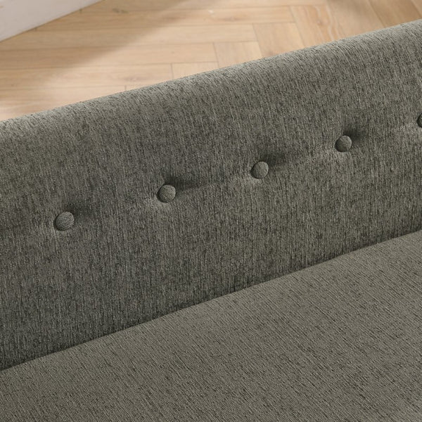 English Elm Oversized Dog Sofa Bed in Linen with Rubberwood Frame Armrests and Backrest Support W487P430329