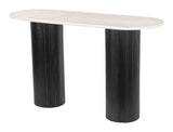 Izola Console Table White & Black 110230 Zuo Modern