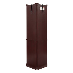 English Elm Lighted Corner Curio Cabinet With Adjustable Shelves, Carved Cherry Finish, Ideal For Home Display W1758P300127