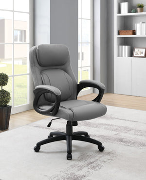 OSP Home Furnishings Faux Leather Executive Office Chair with Lumbar Support and Ergonomic Padded Seat FL13785-U21