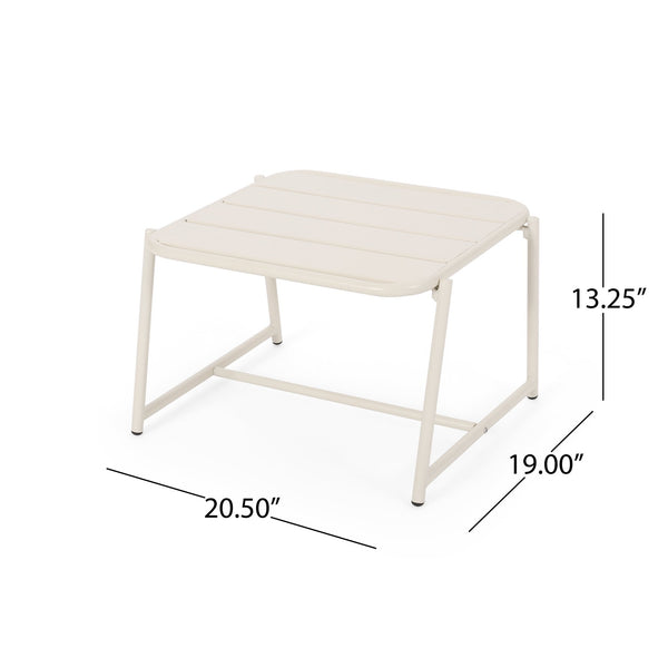 English Elm Christopher Knight Home® - CONRAD Modern Outdoor Chat Set with Powder-Coated Iron Frame, Open Slat Seats for Breezy Comfort Matte White N775P250736W