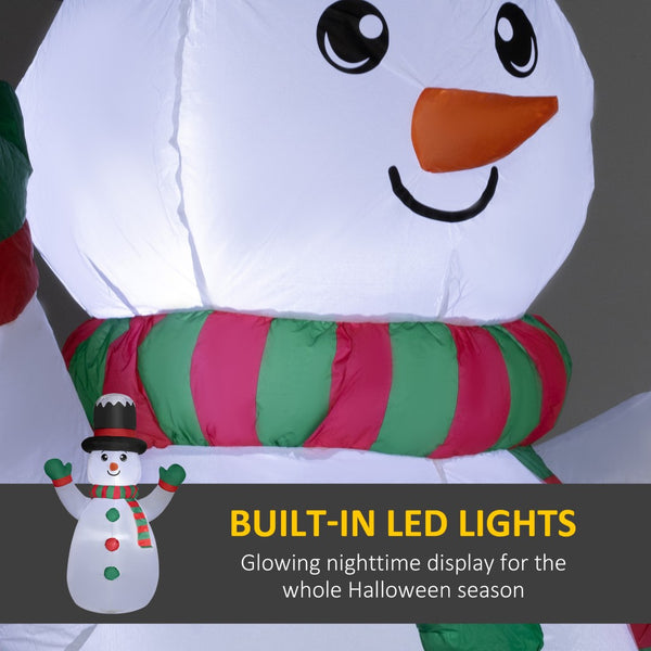 English Elm Outsunny 6 Ft Christmas Inflatable Snowman - Festive Led Decor For Lawn, Garden, Parties & More! W2225P249944-GIGA