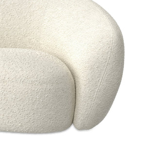 English Elm Sherri 69" Loveseat in Vanilla Cream Boucle — Mid-Century Curved Sofa, Durable 600lb Capacity, Cozy Comfort B136P364319