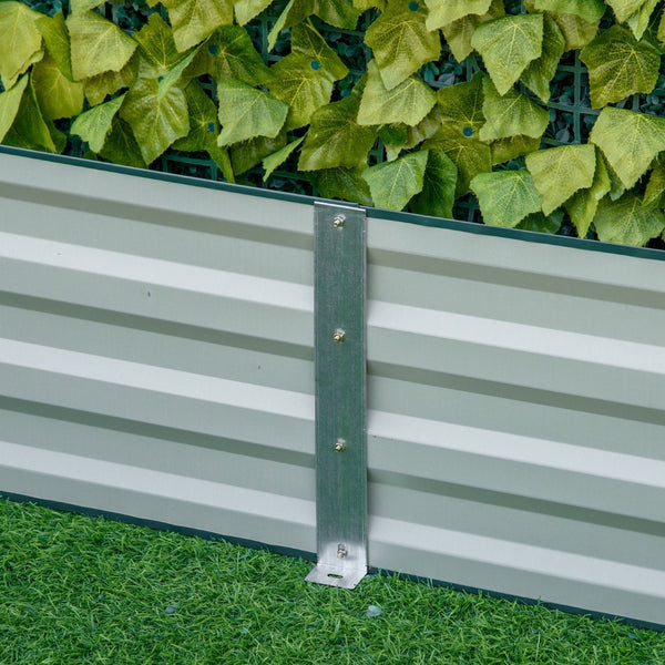 English Elm Outsunny Galvanized Steel Raised Garden Bed for Vegetables Herbs and Outdoor Planting W2225P175537