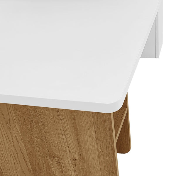 English Elm Vibe Nesting Coffee Tables Set Of 2 - Stylish Rectangular Farmhouse Design For Modern Living Spaces N724P294661K-GIGA