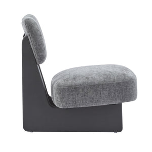 English Elm Christopher Knight Home® - [Set of 2] Modern Lounge Chair with Polyester Upholstery and Solid Wood Base — Minimalist Comfort for Home Black,Charcoal grey N767P241702C