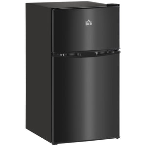 English Elm Homcom 3.2 Cu Ft Double Door Mini Fridge with Freezer for Dorm or Home Office W2225P173903