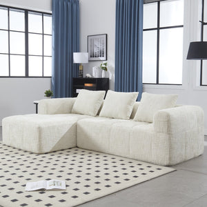 English Elm United We Win Modular L-Shaped Sectional Sofa - Soft Chenille, Tool-Free Setup, Modern Design & Storage W1568S00150-GIGA