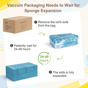 English Elm Kids Sofa Bed - Modular Convertible Couch For Playrooms, Safe Toddler Furniture For Imaginative Fun! W1889P337555