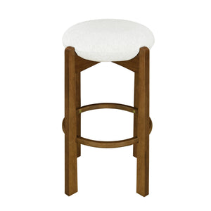 English Elm Christopher Knight Home® - Tara Indoor Wooden Upholstered Barstools Set Of 2 – Elegant Walnut & Ivory Comfort For Any Space N775P333863D