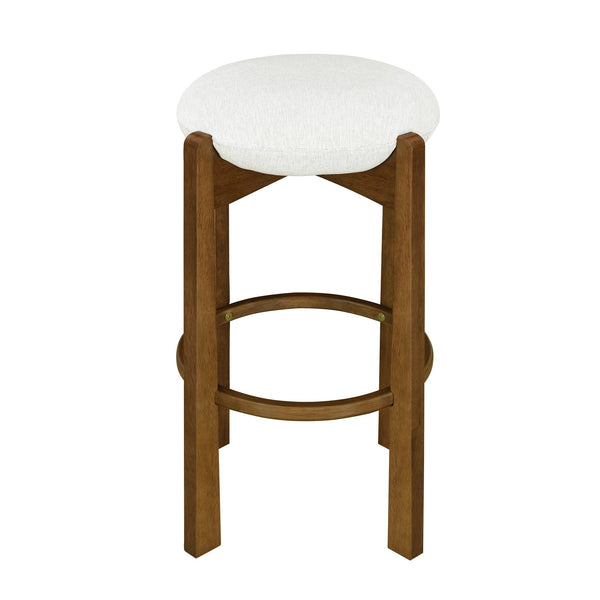English Elm Christopher Knight Home® - Tara Set Of 4 Wooden Barstools With Ivory Upholstery - Comfort, Style, And Durability For Your Home N775P333863D-S4