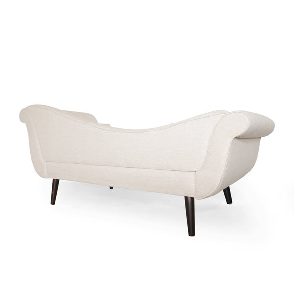 English Elm Chaise Lounge Velvet Upholstered with Birch Legs Elegant Salon Style Living Room Accent 69103.00FBGE