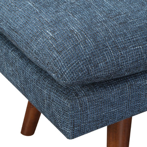 OSP Home Furnishings Amanda 54" Mid-Century Bench Navy