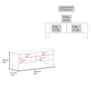 English Elm Tv Stand In Dark Oak With 1 Door & 1 Open Shelf - Modern Design For Organized Living Spaces B097P296875-GIGA