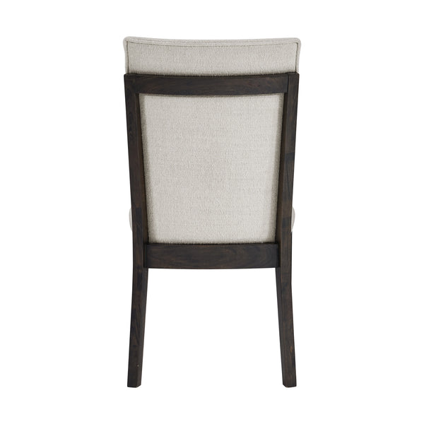 English Elm Wallace & Bay - Brown Upholstered Dining Chairs Set of 2 — Stylish Brown Wood Frame, Comfortable Easy-Care Seats, 39" High B2709P406273