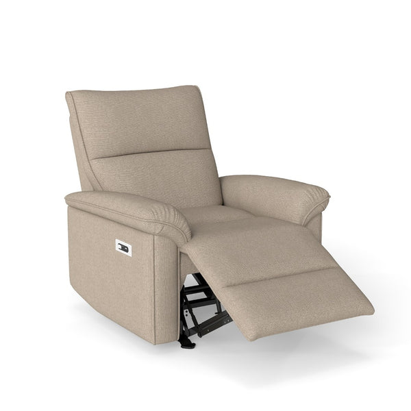 English Elm Power Lift Recliner Velvet Chair with Extended Footrest and Cup Holders for Elderly W1028S00062