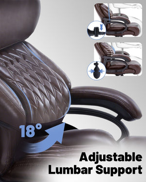 English Elm 500lbs Heavy Duty Executive Chair Wide Spring Seat Ergonomic High Back Home Office W5201P418278
