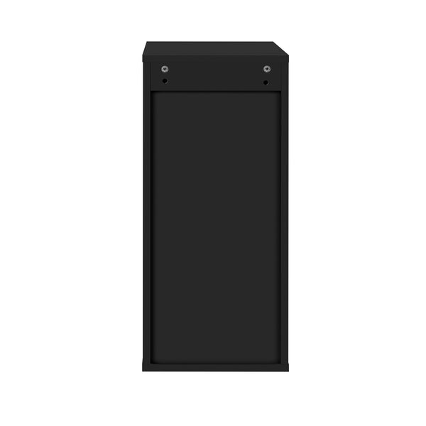 English Elm Wall Mounted Floating Cabinet with Adjustable Height and Modular Design for Custom Bathroom Storage Black N710P324099B