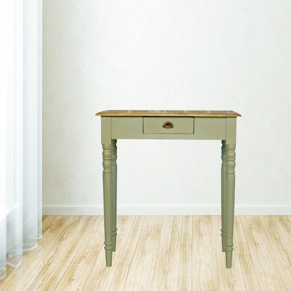 English Elm Solid Wood Handcrafted Writing Desk - Vintage French-Inspired Design With Durable Storage Solutions B182P280765-GIGA